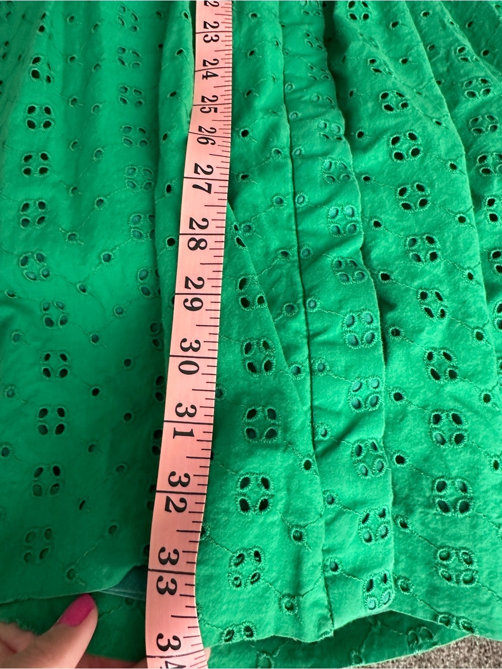 J.Crew Green Eyelet Sleeveless Fit & Flare Dress Size Small - Picture 7 of 11